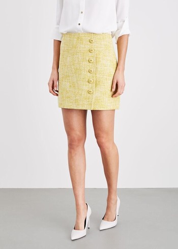 Phase Eight Demelza Tweed Skirts Yellow Australia | GQ2745913